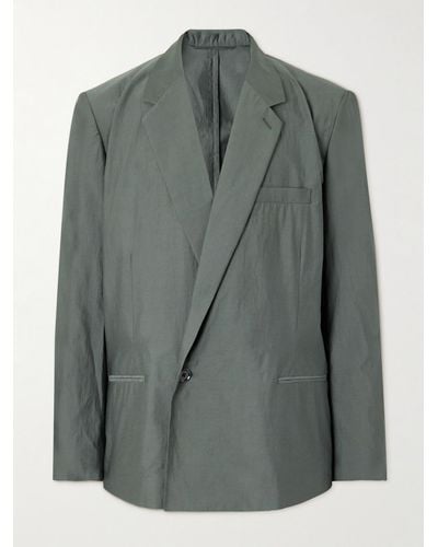 Lemaire Cotton And Silk-blend Suit Jacket - Grey
