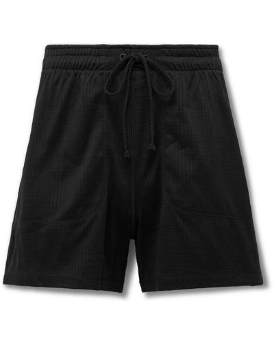 Nike Yoga Slim-fit Logo-embroidered Dri-fit Drawstring Shorts - Black