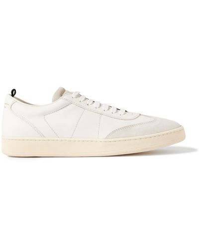 Officine Creative Kombo Suede-trimmed Leather Sneakers - White