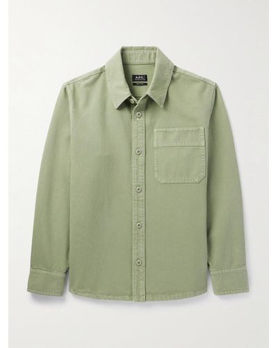 A.P.C. Basile Hemdjacke aus Denim - Grün