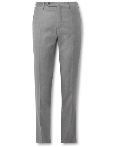 Incotex Venezia 1951 Slim-fit Worsted Wool-flannel Pants - Gray