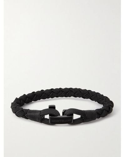 Montblanc Woven And Stainless Steel Bracelet - Black