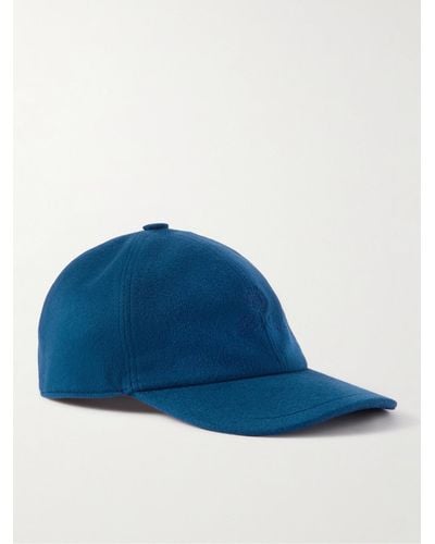 Loro Piana Logo-embroidered Storm System® Cashmere Baseball Cap - Blue