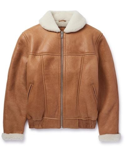 Isabel Marant Alberto Shearling-lined Leather Jacket - Brown