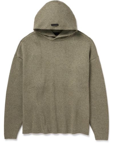Fear Of God Knitted Hoodie - Green
