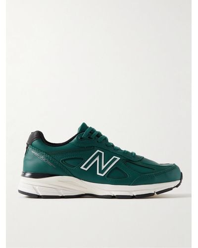 New Balance 990v4 Leather Trainers - Green