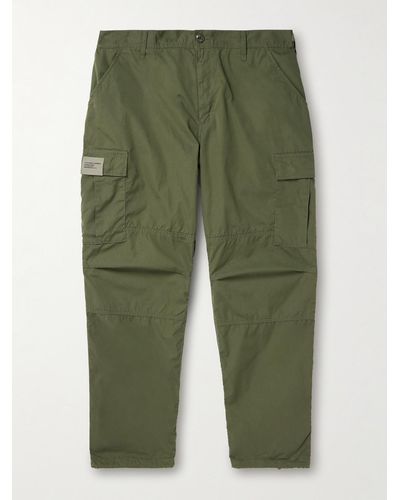 Neighborhood Tapered Cotton And Nylon-blend Cargo Trousers - Green