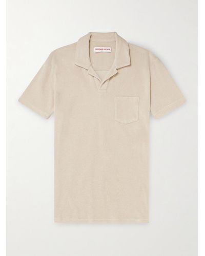 Orlebar Brown 007 Slim-fit Cotton-terry Polo Shirt - Natural