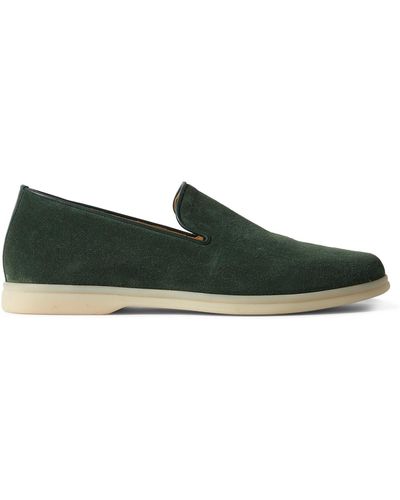 Rubinacci Suede Slip-on Sneakers - Green