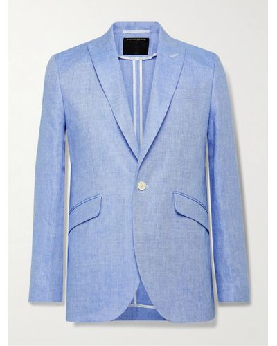 Favourbrook Ebury Slim-fit Linen Suit Jacket - Blue