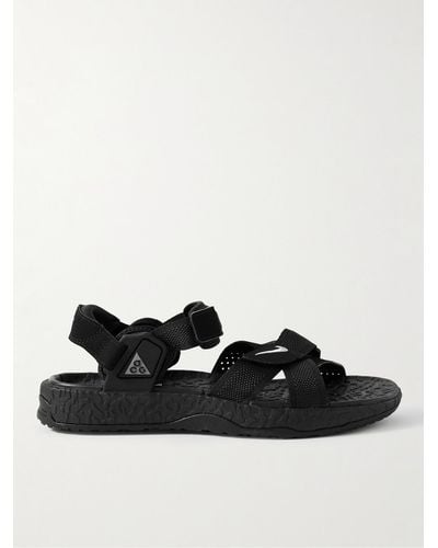 Nike Air Deschutz Brand-embellished Canvas Sandals - Black