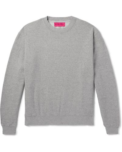 The Elder Statesman Daily Crew Cotton And Cashmere-blend Jersey Sweatshirt - Gray