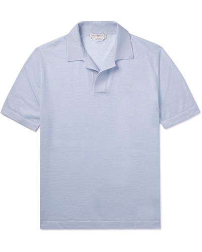 Gabriela Hearst Stendhal Cashmere Polo Shirt - Blue