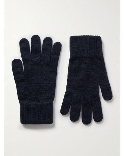 William Lockie Handschuhe aus Kaschmir - Blau