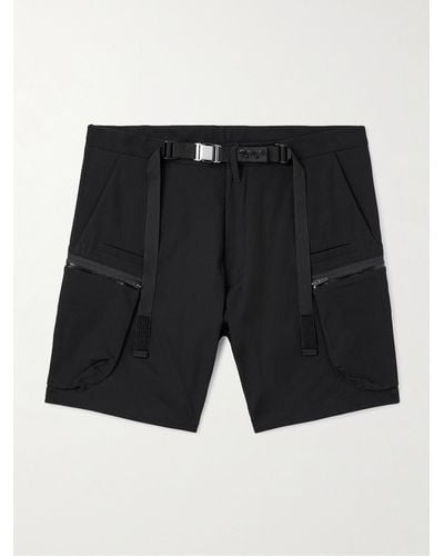 ACRONYM Shorts cargo in schoeller® 3XDRY® DryskinTM con borchie a punta e cintura SP57-DS - Nero