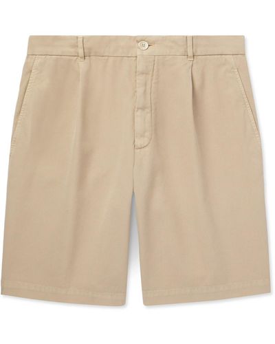 Brunello Cucinelli Cotton-twill Shorts - Natural