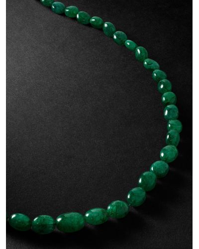 JIA JIA Arizona Candy Gold Quartz Beaded Necklace - Green