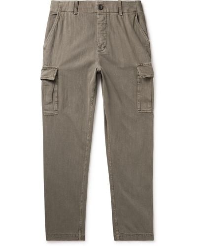 James Perse Slim-fit Slub Cotton Cargo Pants - Gray