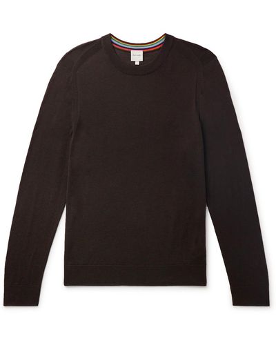 Paul Smith Slim-fit Merino Wool Sweater - Black