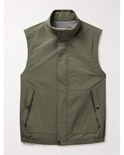 Canali Padded Shell Gilet - Green