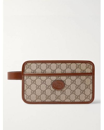 Gucci GG Travel Pouch With Interlocking G - Natural