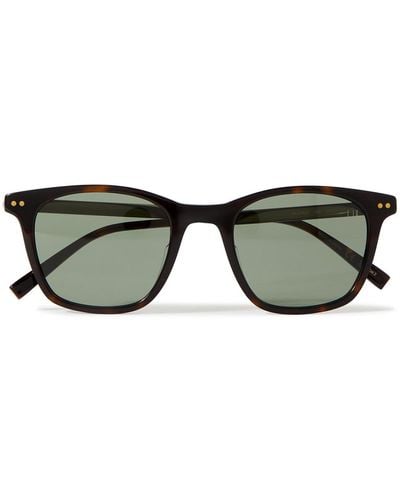Dunhill Square-frame Tortoiseshell Acetate And Gold-tone Sunglasses - Metallic