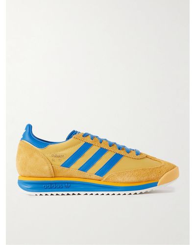 adidas Originals Sl72 Rs Suede And Leather-trimmed Mesh Trainers - Blue