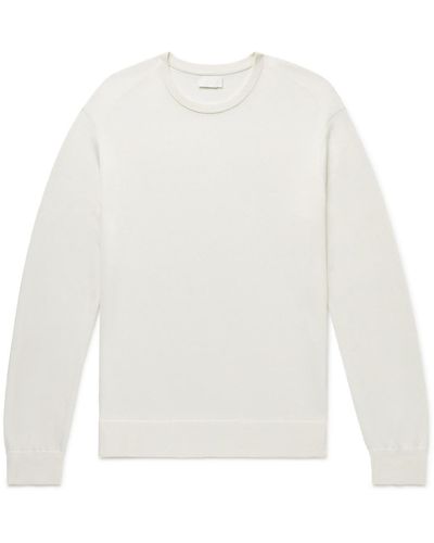 Club Monaco Mulberry Silk And Cotton-blend Sweater - White