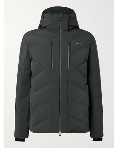 Kjus Linard Wool-blend Felt-panelled Quilted Down Ski Jacket - Green