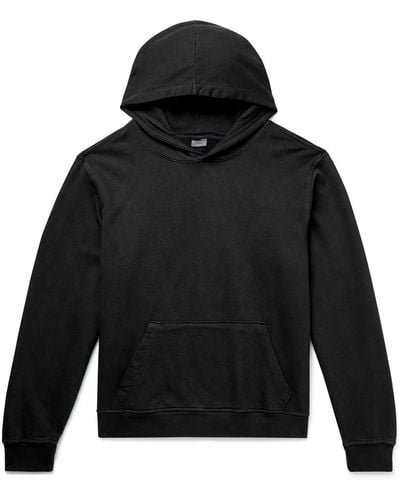 Onia Garment-dyed Cotton-jersey Hoodie - Black