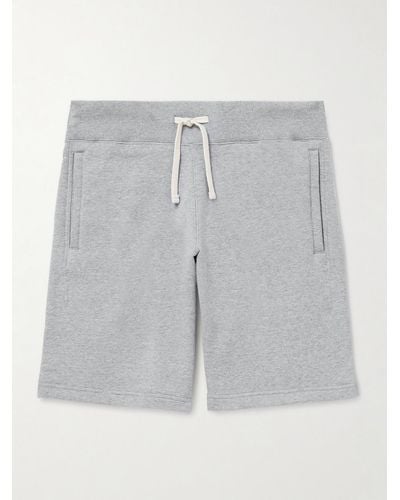 Beams Plus Gerade geschnittene Shorts aus Baumwoll-Jersey mit Kordelzugbund - Grau