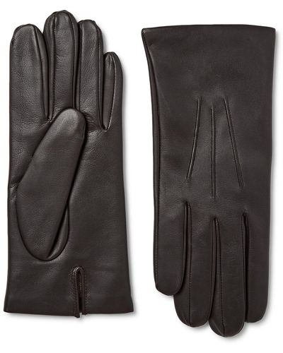 Dents Bath Cashmere-lined Leather Gloves - Brown