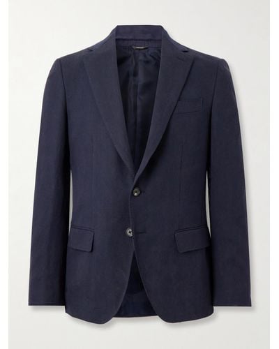 Loro Piana Torino Linen Suit Jacket - Blue