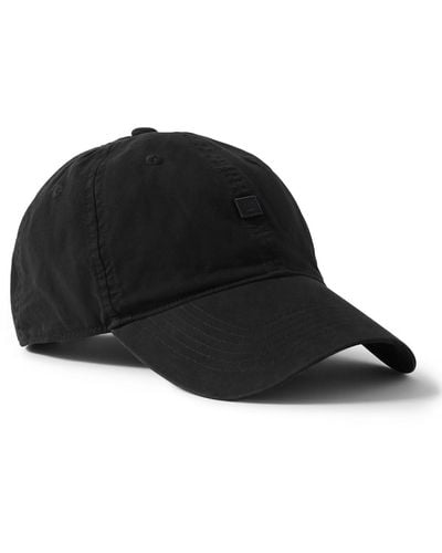 Acne Studios Logo-appliquéd Cotton-twill Baseball Cap - Black