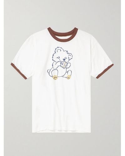 Kapital T-Shirt aus Baumwoll-Jersey mit Print - Weiß
