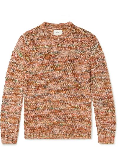 Folk Knitted Sweater - Orange