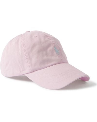 Polo Ralph Lauren Logo-embroidered Cotton-twill Baseball Cap - Pink