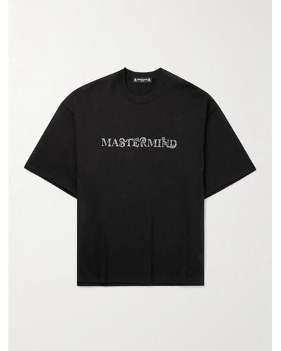 MASTERMIND WORLD Tokyo Revengers T-shirt in jersey di cotone con logo - Nero
