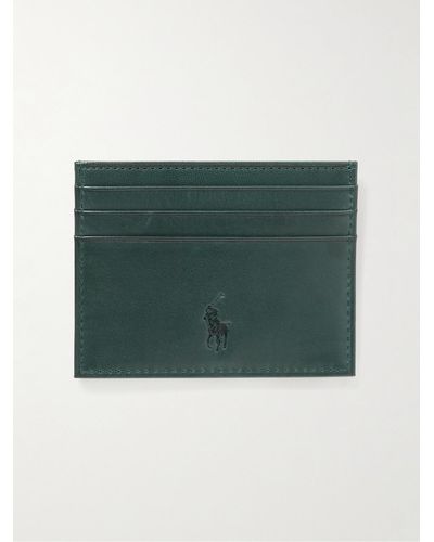 Polo Ralph Lauren Logo-embossed Leather Cardholder - Green