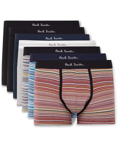 Paul Smith Seven-pack Stretch Organic Cotton-jersey Boxer Briefs - Multicolor