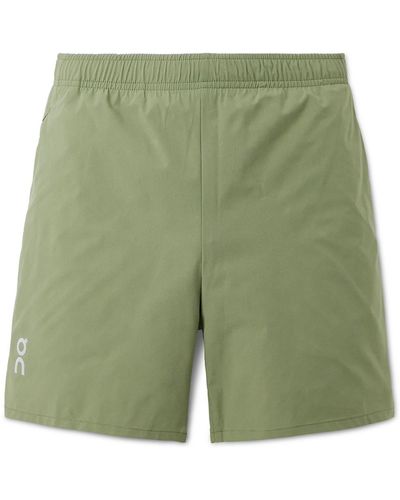 On Shoes Essential Straight-leg Recycled-shell Running Shorts - Green