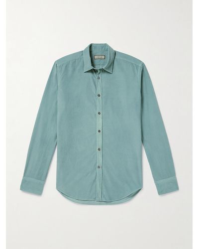 Canali Cotton-corduroy Shirt - Blue