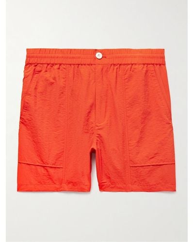Alex Mill Straight-leg Nylon Shorts - Red