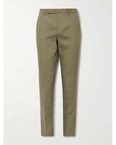 Paul Smith Slim-fit Linen Suit Pants - Green