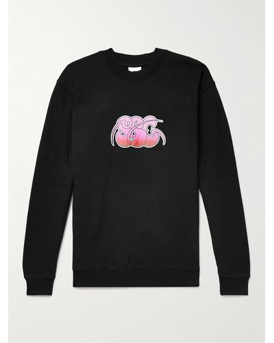 Stockholm Surfboard Club Mer Logo-print Fleece-back Organic Cotton-jersey Sweatshirt - Black