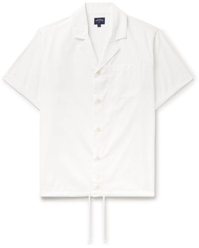 Noah Camp-collar Cotton-poplin Shirt - White