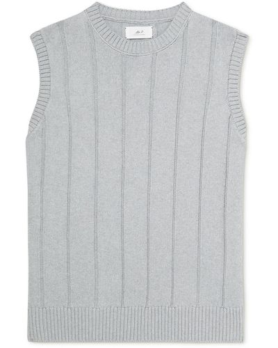 MR P. Ribbed Organic Cotton Vest - Gray
