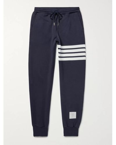 Thom Browne Stripe Ripstop Back Patchwork Joggers - Blue