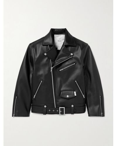 WTAPS Faux Leather Jacket - Black
