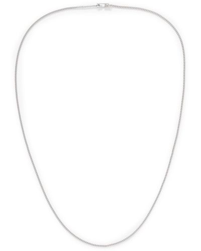 Miansai Mini Annex Silver Chain Necklace - White